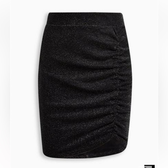NWT Torrid At‎ The Knee Glitter Knit Cinched Bodycon Skirt (M/L Size 10) - Picture 1 of 4